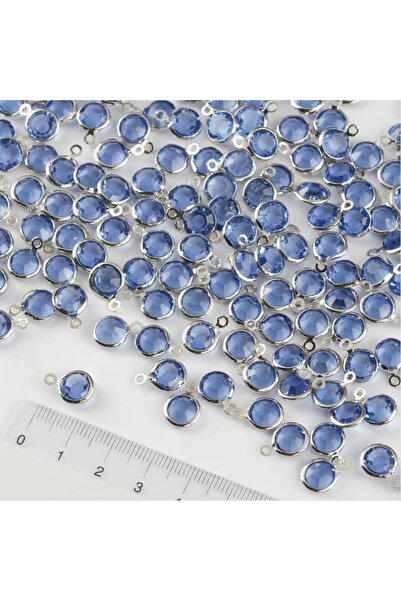 ZERO LAND Nrzsnt Glass Stone Apparatus 1 Piece 8 mm Single (233222) Cup-Shaped-Light Blue