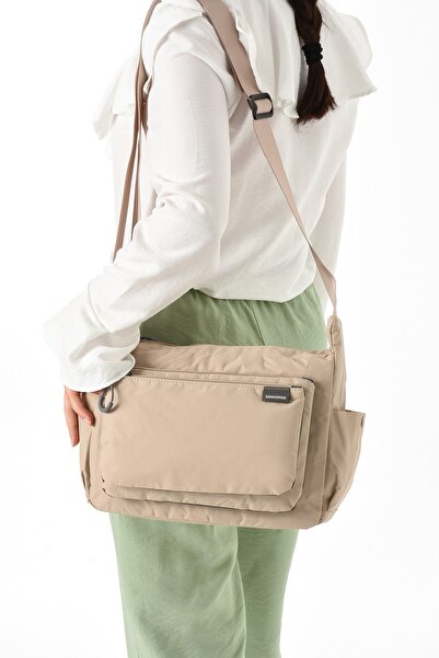 RKY SERENITY Sanmorris Women's 3-Compartment Parachute Fabric Adjustable Crossbody Bag