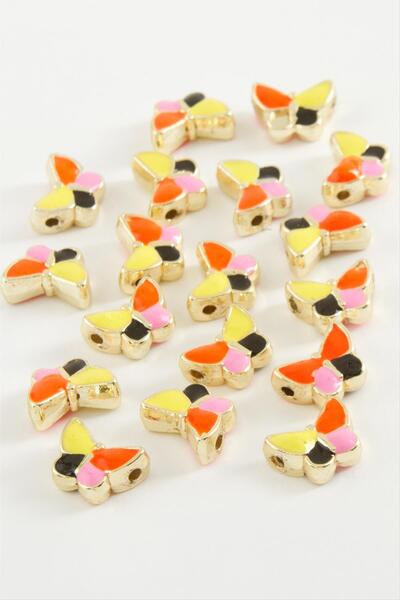 ZERO LAND Nrzsnt Butterfly Enamel Bracelet and Pendant Apparatus (224944) 1 Piece-Yellow