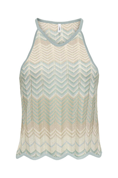 ONLY Onlalvira Life Sl Glitter Top Knt Women's Gray Sweater - 4794575