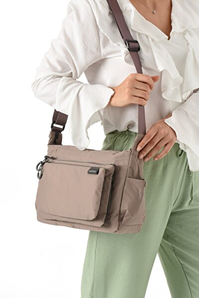 RKY SERENITY Sanmorris Women's 3-Compartment Parachute Fabric Adjustable Crossbody Bag