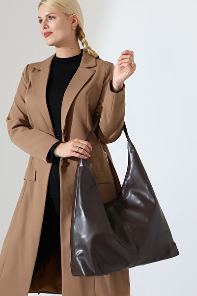 Encool حقيبة كتف نسائية من الجلد البني – أنيقة وواسعة ومناسبة للاستخدام اليومي