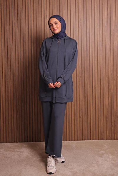 Mogi Butik Women's Modal Fabric Oversized Hooded Hijab Set 3120