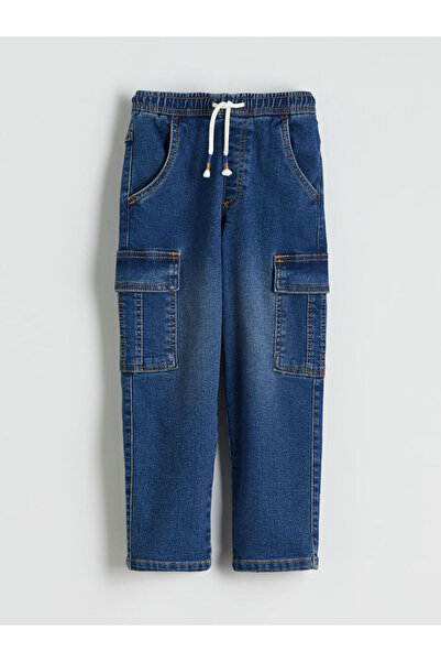 LC Waikiki Boy's Cargo Jeans Pants with Elastic Waist