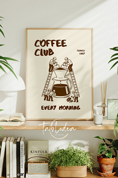tablodea Coffee Club Decor minimalist pentru colțul cafelei Poster înrămat TD...