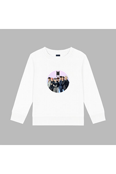 BLITZIST Bts Printed 3-Thread Crew Neck Girls' Sweatshirt (4-13 Years)