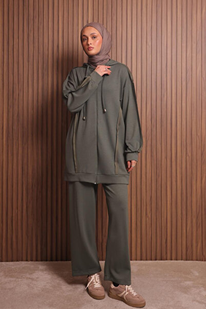 Mogi Butik Women's Modal Fabric Oversized Hooded Hijab Set 3120