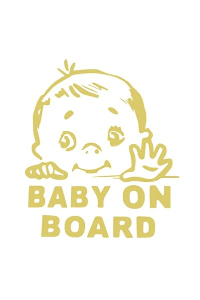 Oracal 651 Sticker Baby on Board, Child, 20 cm, auriu
