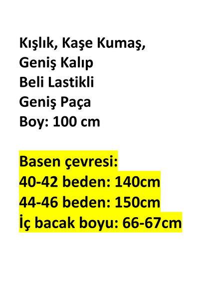 anne moda ankara Winter, Cashmere Fabric, High Waist, Elastic, Straight Wide Leg Pants