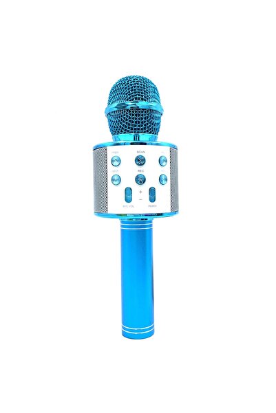 MRG Wireless Karaoke Microphone MWS858, Rechargeable, Speaker, Blue