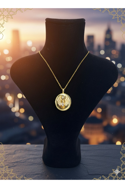 BANEDETTA Uzak Şehir Çelik Alya Kolye Anka Kuşu Açılabilir Zirkon Taşlı Pasla...