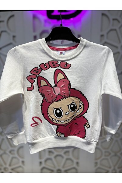 KUMRUNUN DÜNYASI Labubu Character Printed Lower Upper Set Girl Child