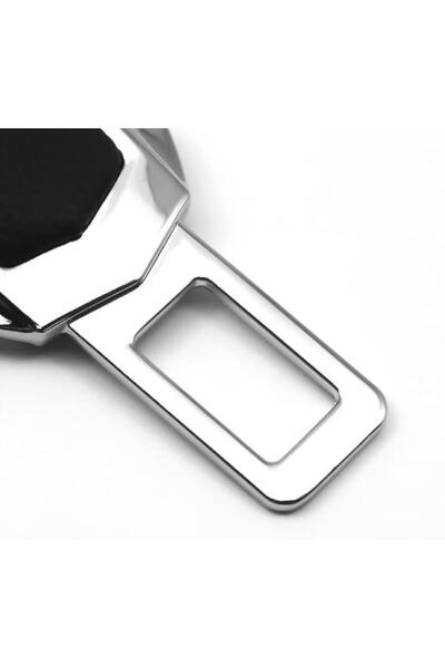 MRG Set of 2x Fake Seat Belt Adapters M1089, Leather Chrome Mercedes