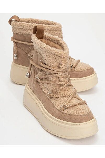 Markasız ucuz TEDDY KALIN TABANLI KAR BOTU