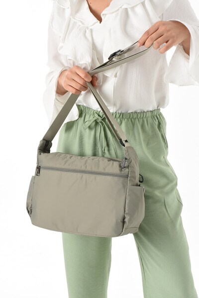 RKY SERENITY Sanmorris Women's 3-Compartment Parachute Fabric Adjustable Crossbody Bag