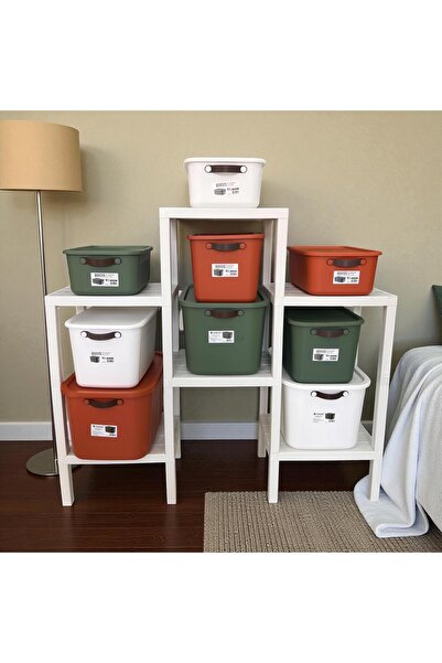 Online Home Market Ombeg Modular 6-Shelf + Set of 6 and Set of 9 Boxsis Storage Boxes Organizer, Organizer,