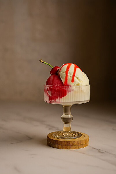 Gülümseten Avm 6-Piece Footed Glass Dessert Ice Cream Bowl |   Stylish Presentation Holder |   Magnolia Dessert and Ice Cream Serving Bowl