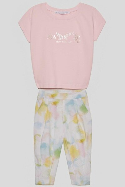 nk kids Kız Çocuk 1-4 Yaş Batik Desen Pantolon 58610 Mavi