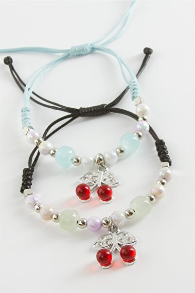 ZERO LAND NRZSNT 2 قطعة سوار من حجر الزركون الفاخر (164158) - أحمر