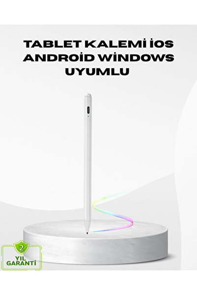 AyrStore Type-C Şarjlı Dokunmatik Kalem – Ipad, Iphone Ve Android Uyumlu, Sessiz Çalışan