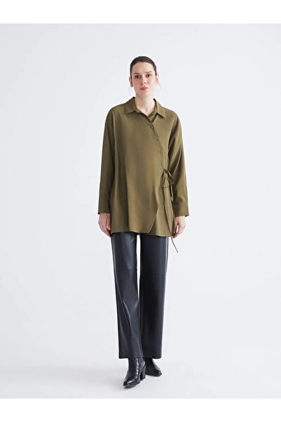 LC Waikiki Lcwaikiki classic green modal blended women's shirt tunic