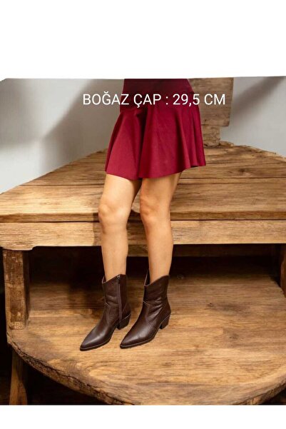 EREN SHOES BAG (Ρουμανία) Γνήσιες δερμάτινες γυναικείες μπότες Western με φερμουάρ