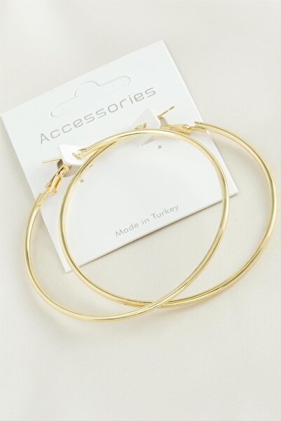 ZERO LAND Nrzsnt Tube Hoop Earrings (235826) 6 Cm-Yellow