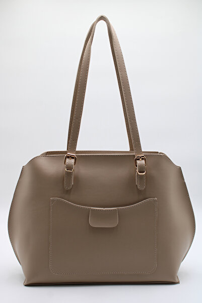 LASSO Women's Large Size Hand, Arm and Shoulder Bag with Front Pocket and Adjustable Strap