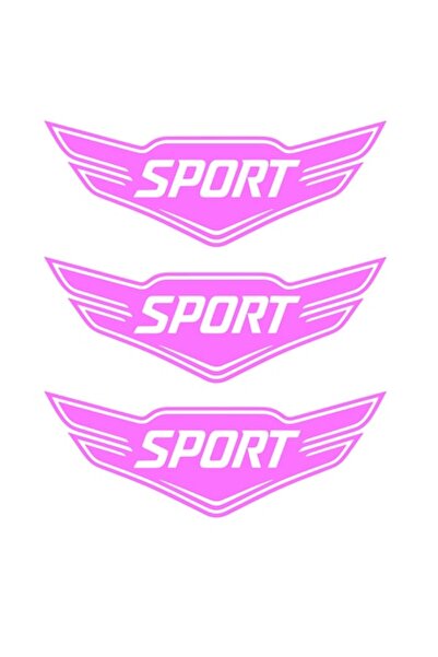 Oracal Set 3 stickere auto moto, tuning, rezistent la apa si UV, Model Sport, 30cm, roz