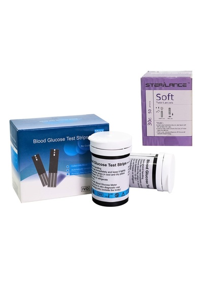 MRG Set of 50x Tests and 50x Needles, Spares for IVD KH100 Glucometer