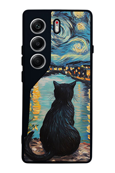 TECNO حافظة متوافقة مع هاتف Camon 40 باللون الأسود غير اللامع - سيليكون ناعم،...