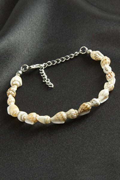 ZERO LAND Nrzsnt Sea Shell (235729) Bead Anklet-Brown
