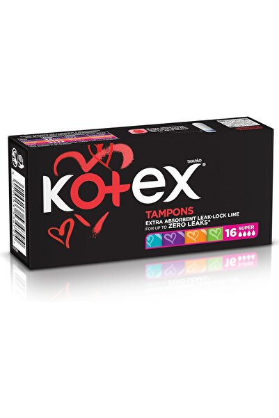 Kotex Silky Cover, Size Super, 16 Tampons