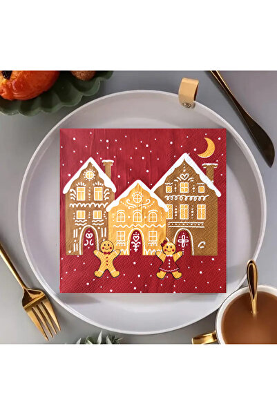 alenked Cookie Man Happy New Year Napkin 20-Pack