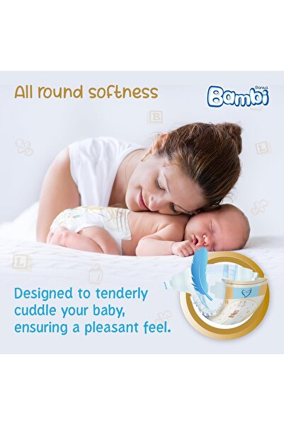 Sanita Bambi , Size 1, Newborn, 2-4 kg, Super Box, 168 Diapers