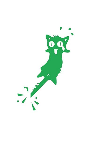 Oracal Sticker decorativ, pisica haioasa, 20cm, verde