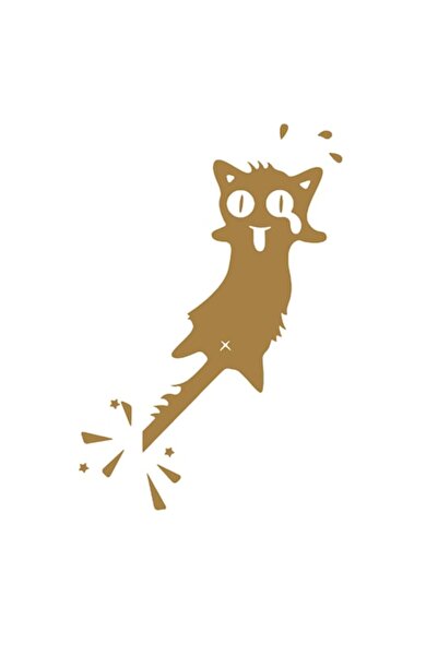 Oracal Sticker decorativ, pisica haioasa, 20cm, cupru