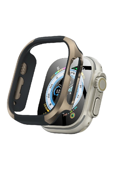 MOVENCHY Nrzsnt Apple Watch Ultra 49mm Mo-Wt3 Aluminum Glass Case Screen Protector (01802) - Gold