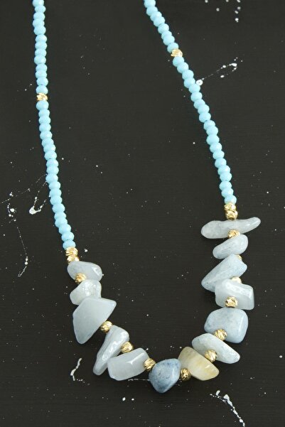 ZERO LAND Nrzsnt Cracked Natural Stone Turquoise (02458) Crystal Pendant-Turquoise