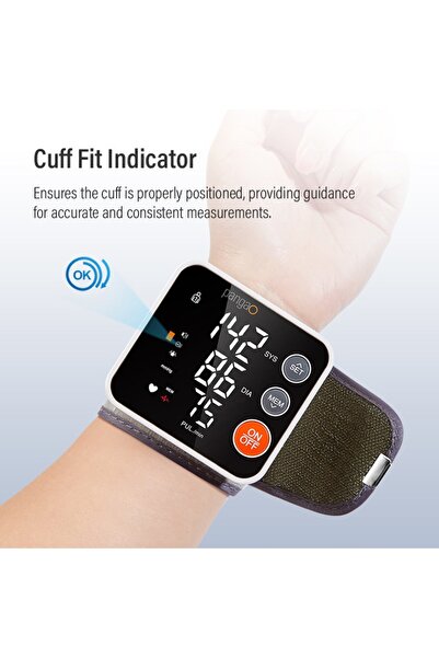 PANGAO Home Use LED Screen Smart Sphygmomanometer Wrist Digital Blood Pressure Monitor