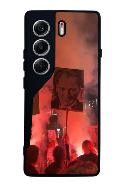 TECNO حافظة متوافقة مع هاتف Camon 40 باللون الأسود غير اللامع - سيليكون ناعم،...