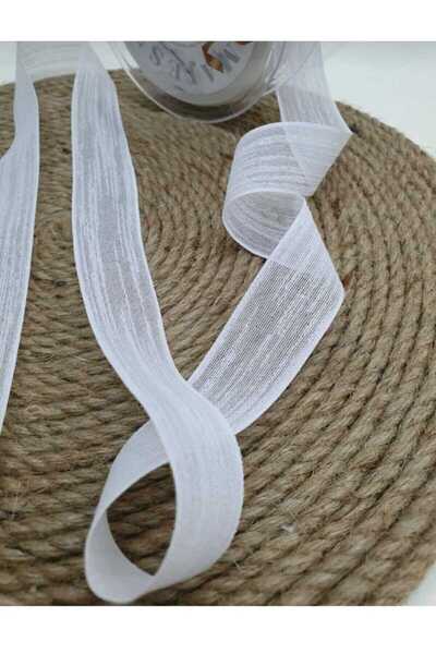 Fest BEYAZ 25 Mm BEYAZ Keten Kurdele Nopeli 20 Mt – Kurdele