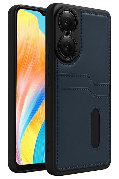 NewFace Nrzsnt A38 Sara Leather Case with Business Card Holder (234732) - Navy Blue