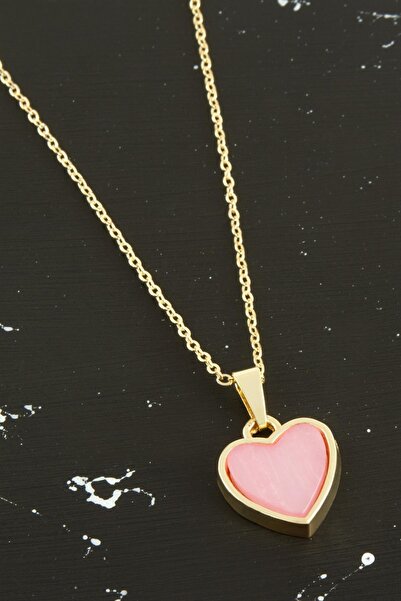 ZERO LAND Nrzsnt Heart Polyester (03726) Necklace-Light Pink
