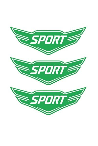 Oracal Set 3 stickere auto moto, tuning, rezistent la apa si UV, Model Sport, 30cm, verde