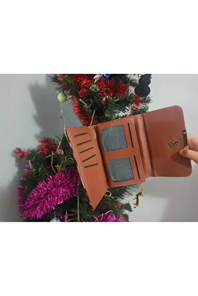 DerinHome Leopard Pattern Wallet with Card Holder and Coin Compartment