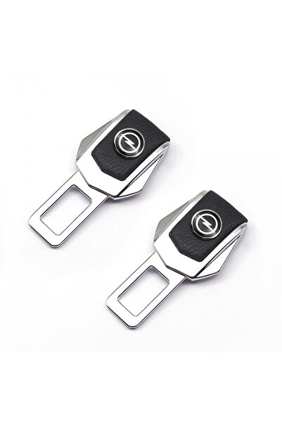 MRG Set of 2x Fake Seat Belt Adapters M1089, Chrome Leather Opel