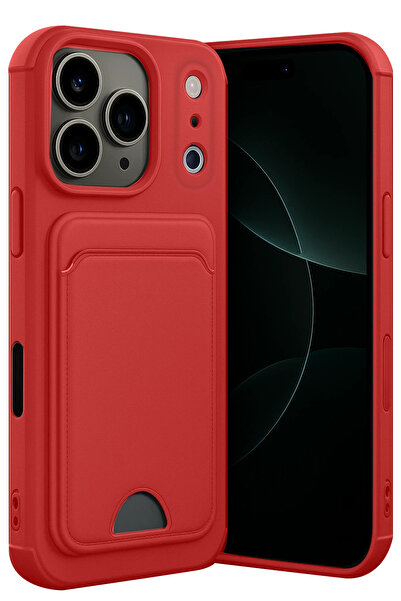 NewFace Nrzsnt Apple iPhone 17 Pro Kelvin Silicone with Business Card (13324) - Red