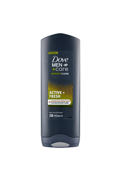 Dove Men +care Sport Care Active + Fresh Vücut, Yüz ve Saç Yıkama Jeli 250 ml
