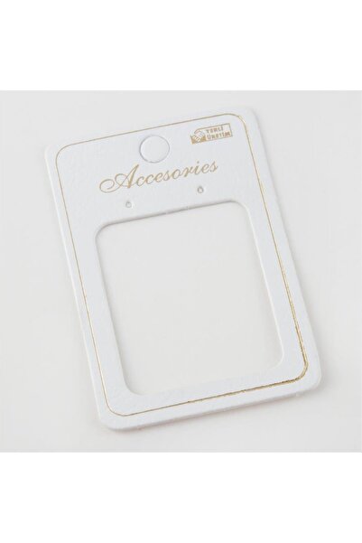 ZERO LAND Nrzsnt Luxury Earring Card with Window (04802) 100 Pieces-White